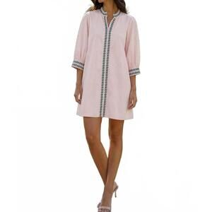 NEW NAVYBLEU campbell dress in pink/green